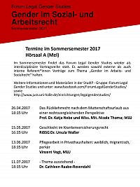 Vorlesungsreihe Forum Legal Gender Studies